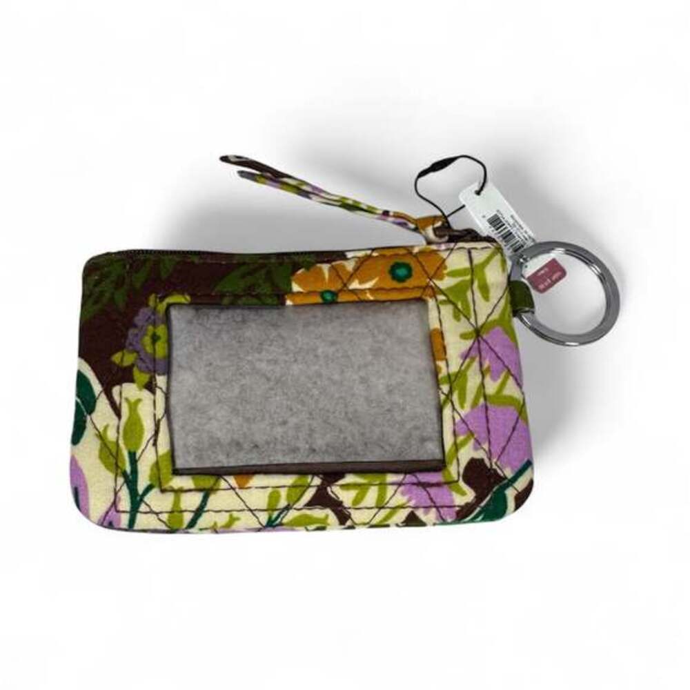 Vera Bradley Rain Forest Canopy Zip ID Key Case NWT Coin Purse - Picture 1 of 6